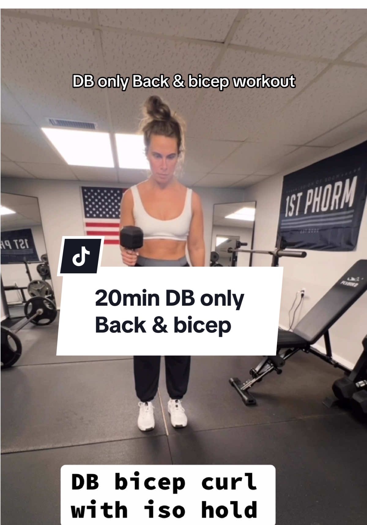 20 min DB only back & bicep💪🏼 It’s go time sis!! Summer is 3 months away…show up for future YOU👇🏼 I’m 2 weeks post op meniscus surgery with Plica removal, and if I can show up, YOU CAN TOO. Find a way, Get’er done.  It doesn’t need to be fancy, it doesn’t need to be long, but you DO need to choose to show up. Workout deets: 20 min Circuit training.  30 seconds work, 30 sec rest 👇🏼 - DB Fly - DB bicep curl with iso hold - DB underhand grip row - DB neutral grip row  - repeat for 5 total rounds  💪🏼💪🏼 Need help with workouts or your nutrition/ macros ? Join BaileyBFitness on my website / profile ❤️‍🩹 I got you! #fitnessmotivation #workoutmotivation #backandbiceps #pulldayworkout #pullworkout #baileybfitness #summeriscoming 