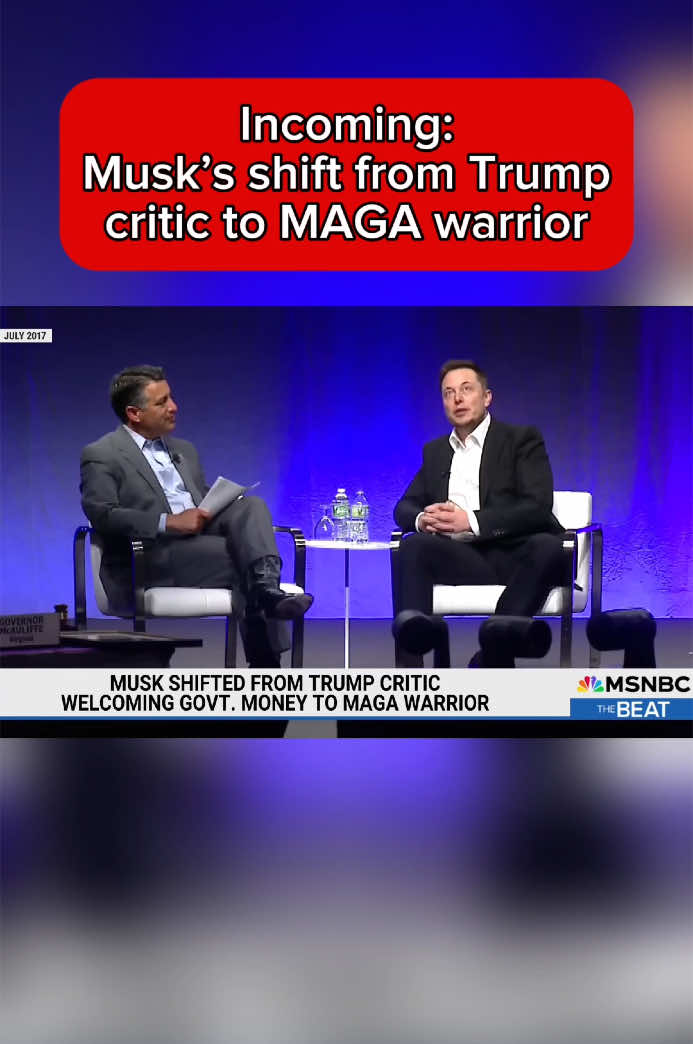 WATCH: Video shows Elon Musk’s shift from Trump critic to MAGA warrior.  #elonmusk#donaldtrump 