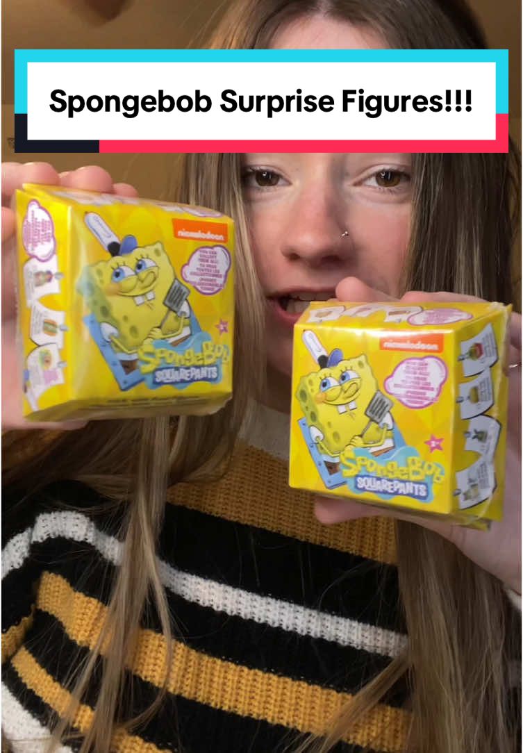 i need to collect every single one of these spongebob food figures!! obsessed!!! 💛🍔 #spongebobsquarepants #spongebob #patrickstar #sandy #fivebelow #blindbox #surprisetoy #mysterytoy #unboxing #openingtoys 