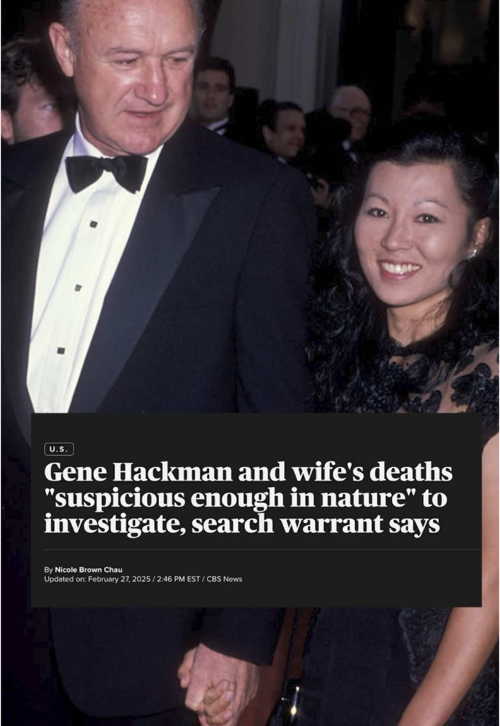 Gene Hackman and his wife Betsy Arakawa were found dead at their home in Santa Fe, New Mexico on Wednesday. Now, investigators say the deaths were found to be 