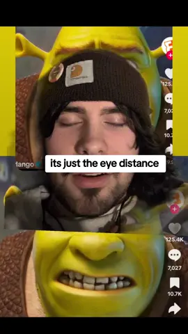 #greenscreen shreks eyes got closer together