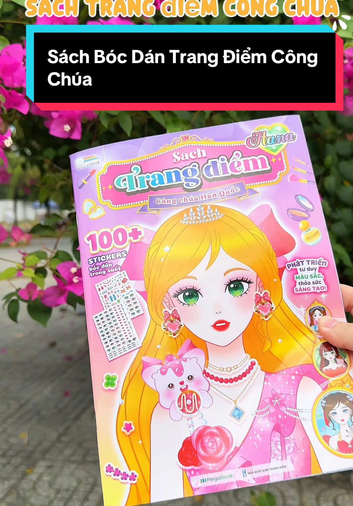 Sách bóc dán trang điểm công chúa gồm 24 hình công chúa và 100+ stickers bóc dán 👗 #dochoi #dochoichobe #xuhuong #viral #sachbocdan #sachchobe 