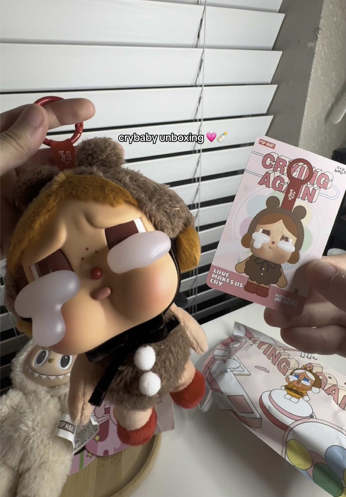 she’s sucha cutie look at her outfit!❣️ #blindboxunboxing #popmart #popmartunboxing #arttoy #crybaby #crybabypopmart #plushies #popmartglobal @POP MART US @POP MART US SHOP @POP MART 