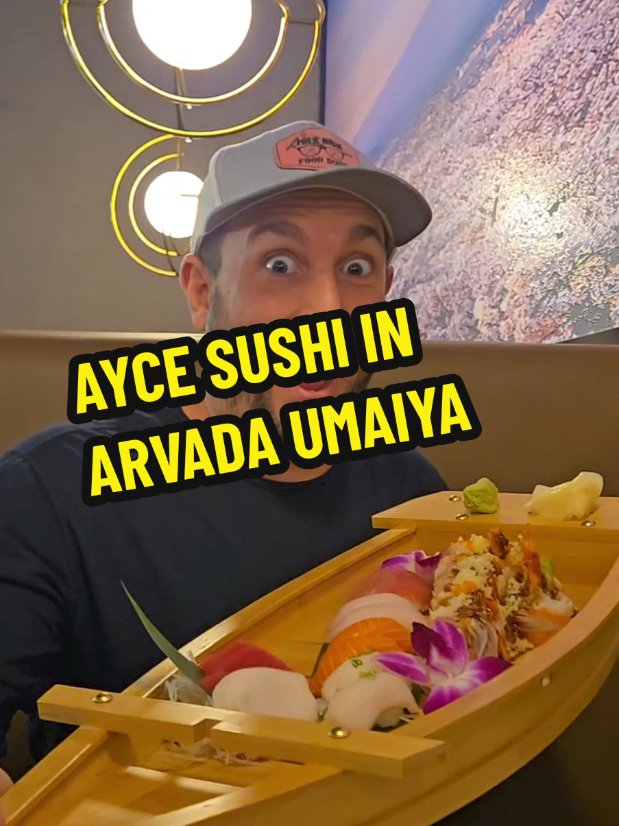 Replying to @mmmms679 AYCE SUSHI IN Arvada! umaiya📍7450 W 52nd Ave Ste 100, Arvada, CO 80002 🍣🍣 Where should I go next?  Follow me if you love sushi! #sushi #fish #seafood #foodtiktok #tiktokfood #foodies #fyp 