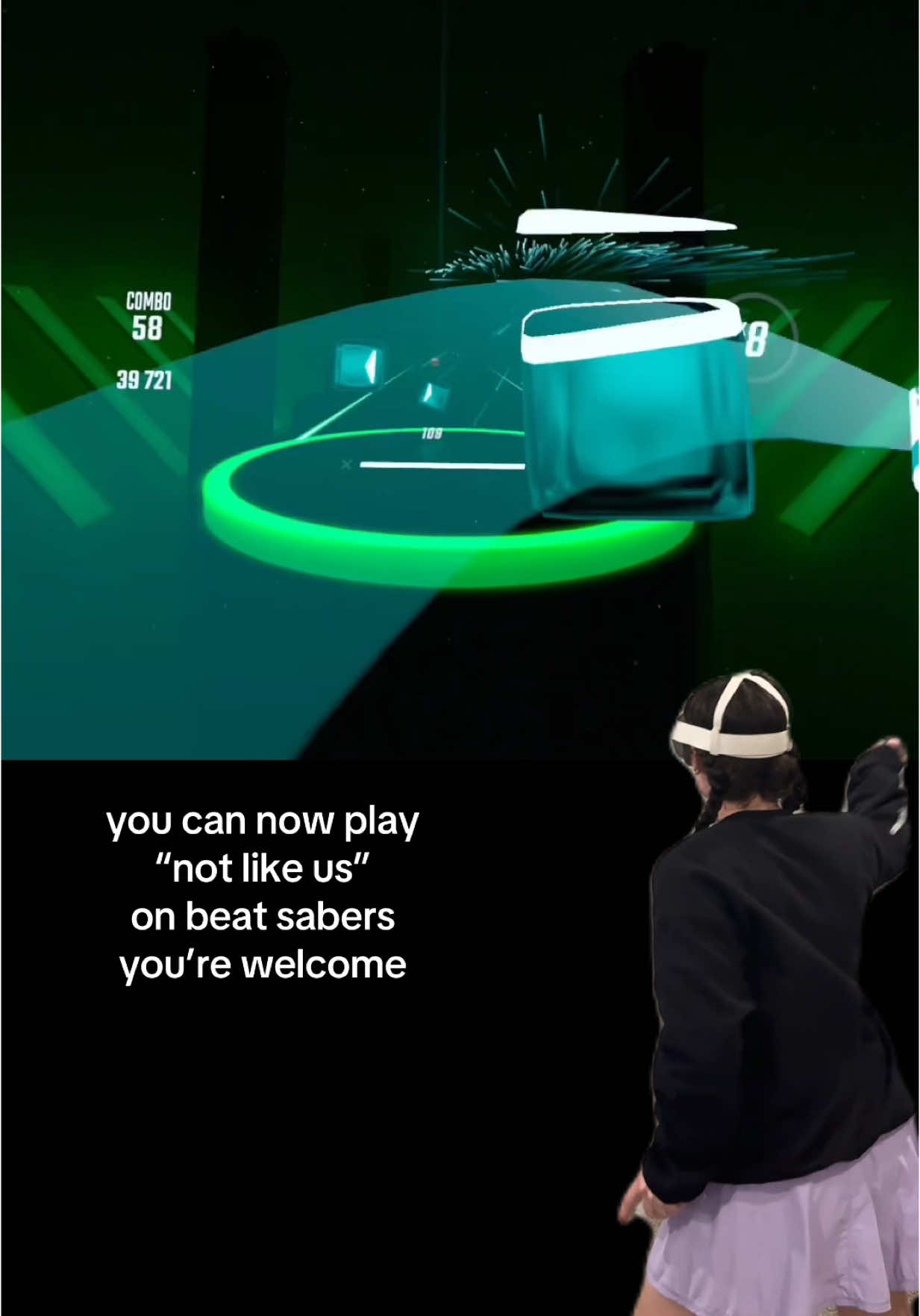 beat saber is my newest hyperfixation thank you  #CapCut #notlikeusbeatsaber #metaquest3 #beatsaber 