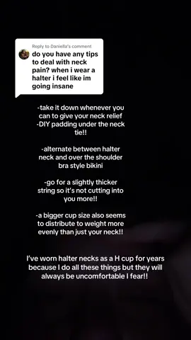 Replying to @Daniella feel like I should do a DIY video but also design a bikini that actually already has the neck padding built in?? 