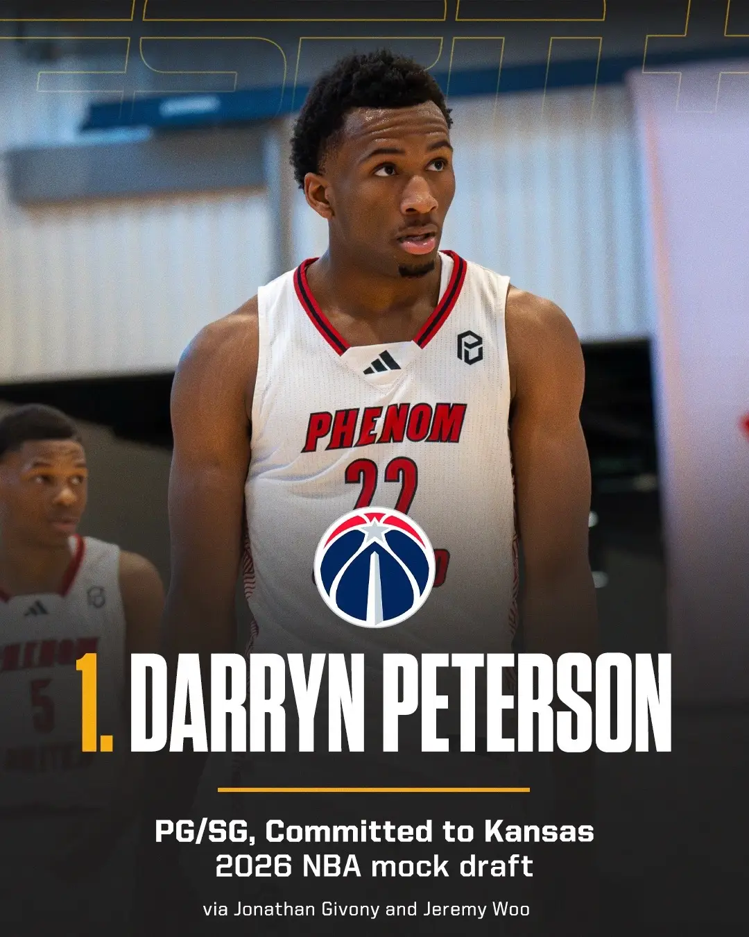 Darryn Peterson emerges as the early No. 1 candidate for our 2026 #NBA mock draft via @DraftExpress and Jeremy Woo 👀