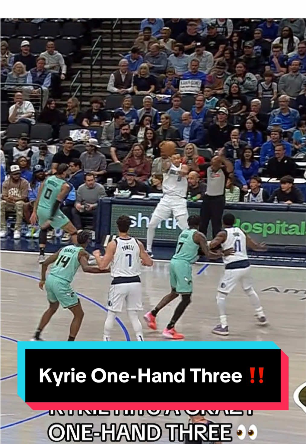 Kyrie casually chucks it in… but after the whistle 😩‼️#NBA #Kyrie #KyrieIrving #Mavs #Mavericks 