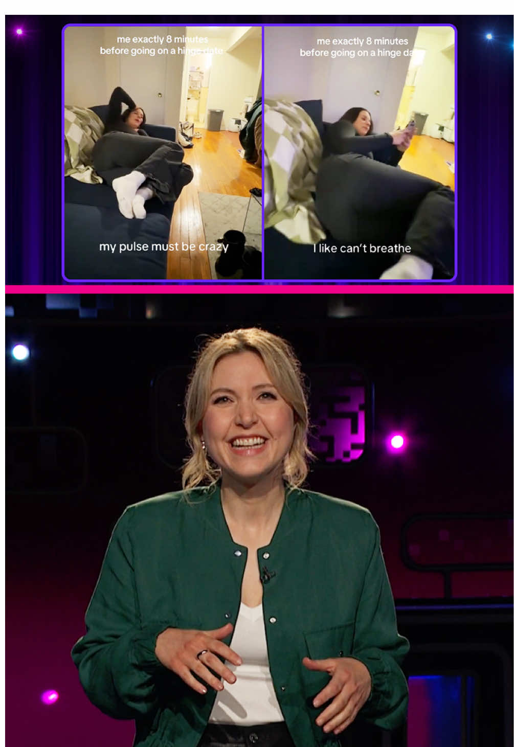 @taylortomlinson talks about friends filming first date anxiety credit: @Emily  #aftermidnight #taylortomlinson #monologue #dating #datingapps 