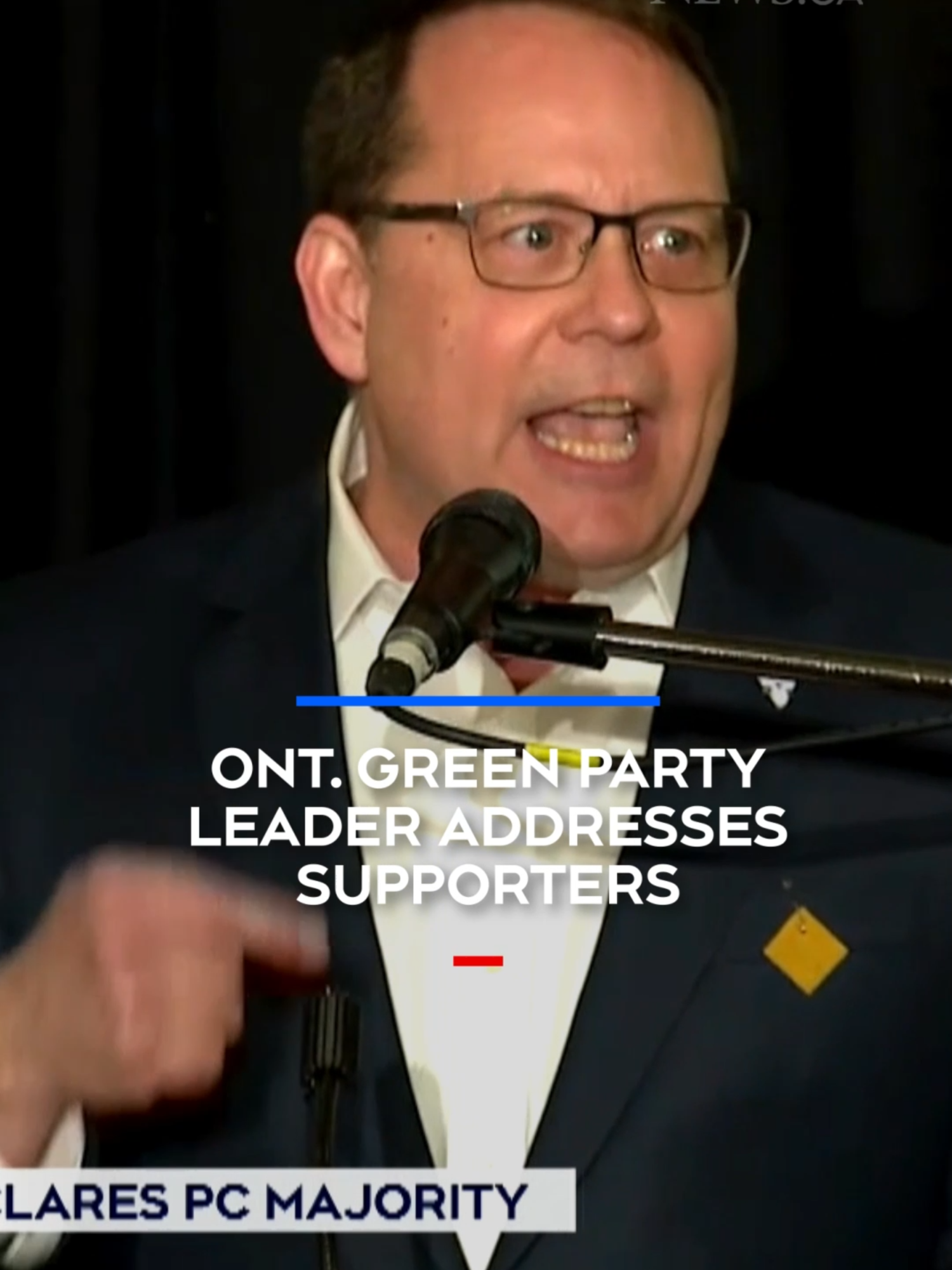 Ontario Green Party Leader Mike Schreiner addresses his campaign headquarters saying he will keep continue proving people wrong as his party gains momentum. #news #ontario #greenparty #cdnpoli #election