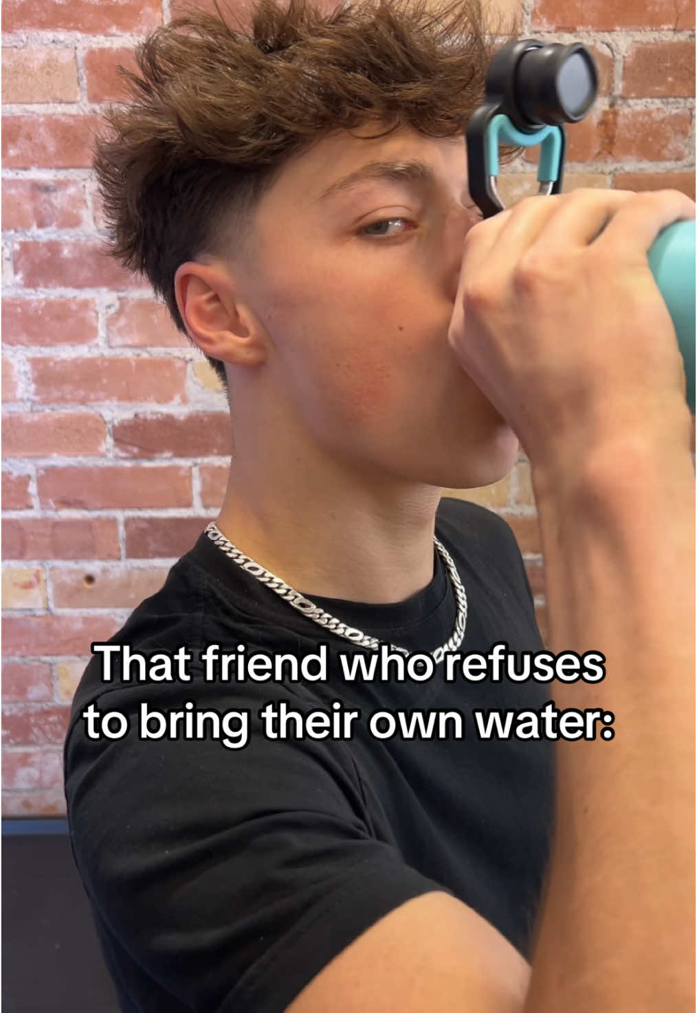 Get out of my face 😭                #relatable #thatonefriend #water #waterbottle #school #funnytiktok 