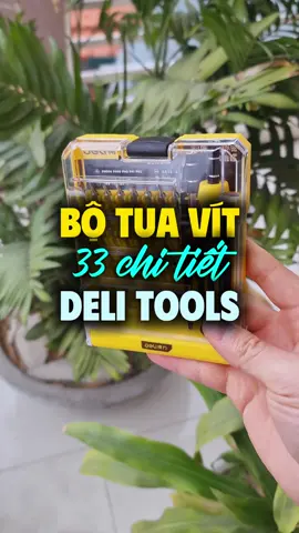 Bộ tua vít 33 chi tiết Deli Tools #tuavit #tuavitdanang #botuavit #botuavitdanang 