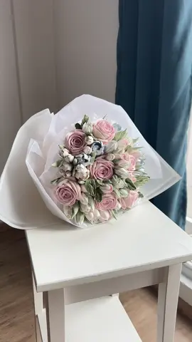Зефирные цветы🤍🌸 #zefirflowers #зефирнаяфлористика #обучениезефирнойфлористике #зефирныецветы #зефирныерозы #зефирныйбукет 