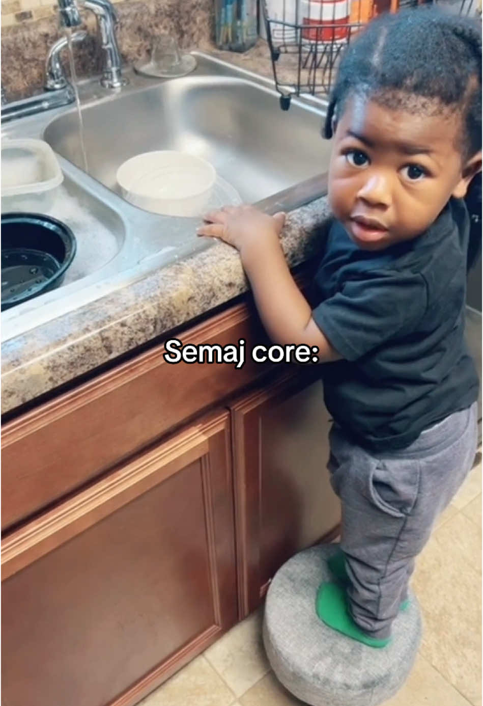 Semaj core #semaj #funny #funnykids #washingdishes #compilation 