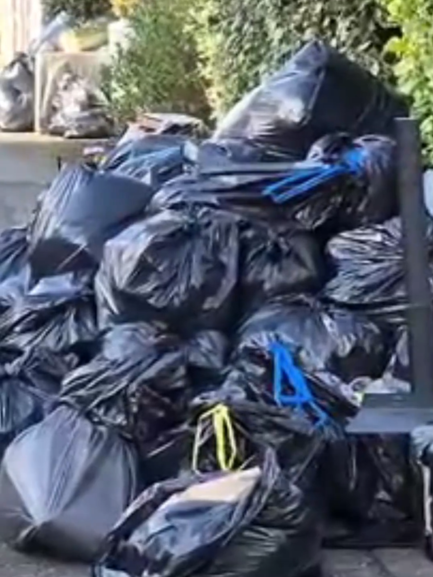 Black bin bags, filled to the brim with waste, were seen lining Brookfield Road in Aston this week amid claims from some residents that their rubbish had not been collected since January. #news #westmidlands #birmingham #binstrikes #strikeaction