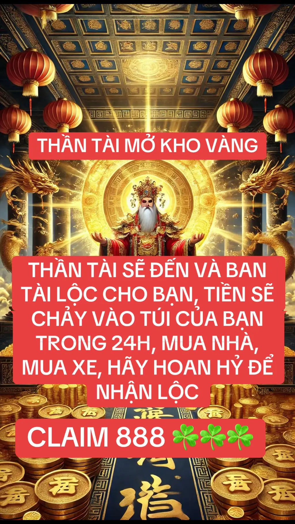 THẦN TÀI SẼ ĐẾN VÀ BAN LỘC CHO BẠN NẾU THẤY ẢNH NÀY #tailoc #thantai #tailocmayman #vangbac #thantaiden #phattai #giauco #xh #maiman 