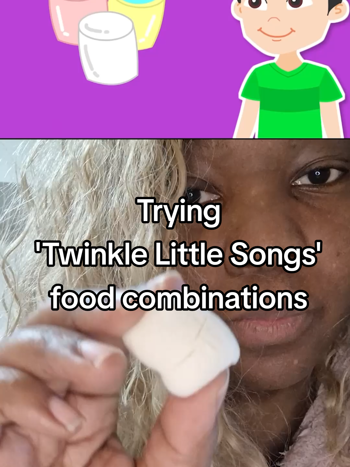 Trying 'Twinkle Little Songs' food combinations  - #food #foodcombo #marshmallows #soup #random 