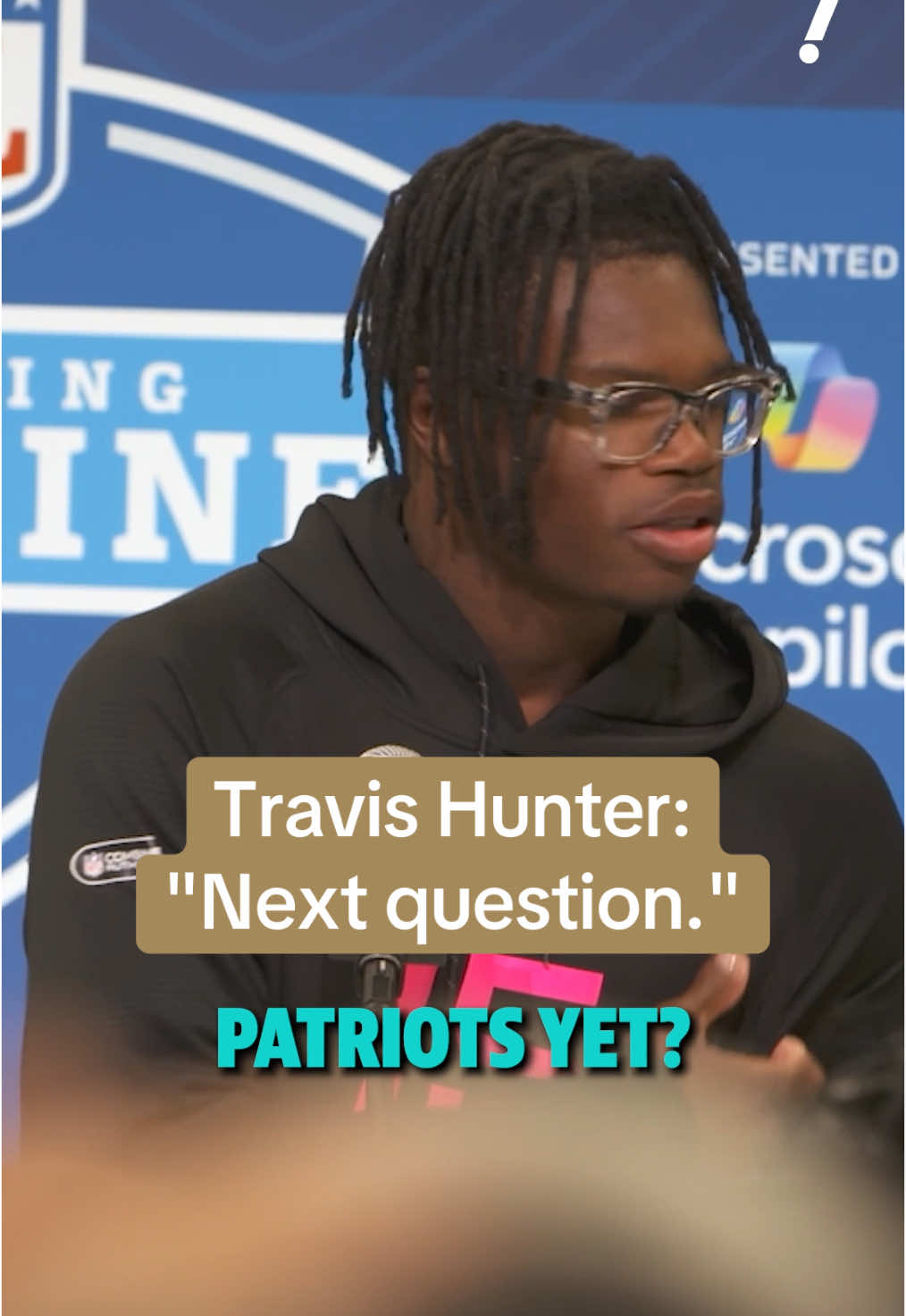 Travis Hunter wasn't answering ANY questions about NFL teams 😅 #nfl #football #travishunter 