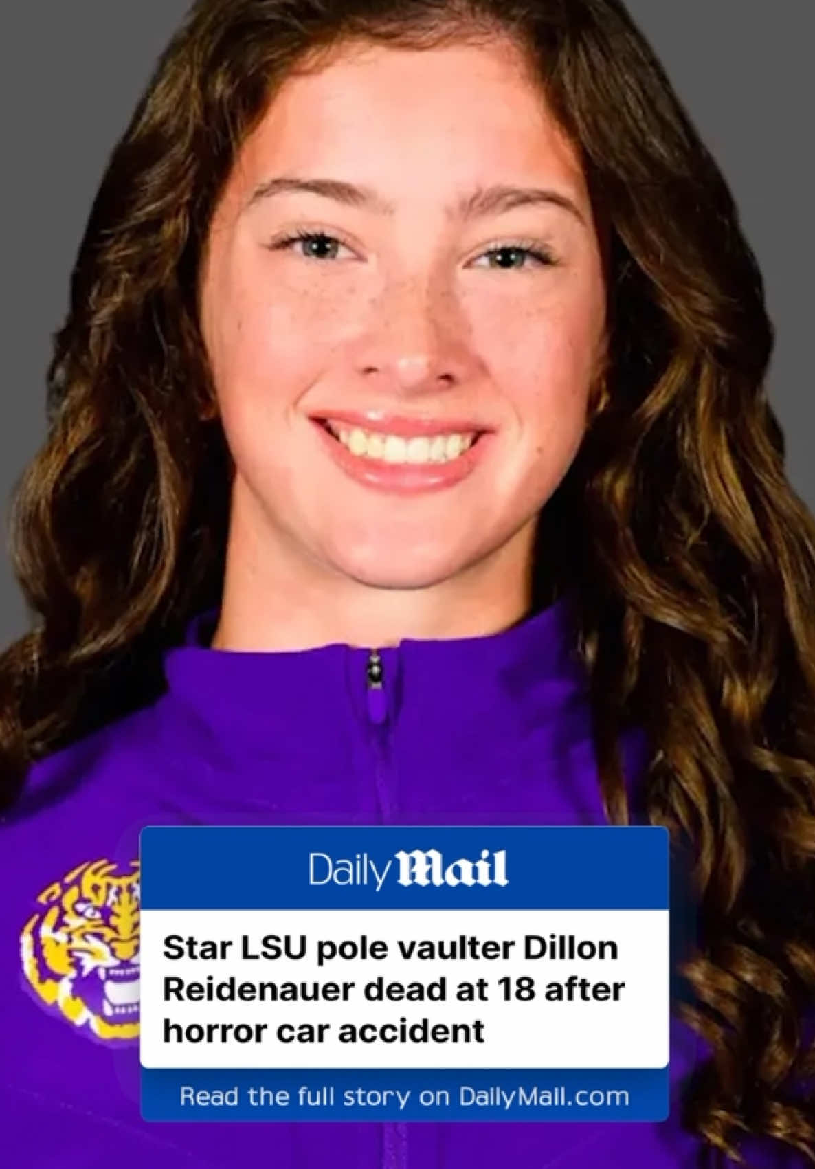 Louisiana State University pole vaulter Dillon Reidenauer was killed in a car accident this week at the age of 18. According to local reports, Reidenauer was in a car that was struck by a motorcyclist in Baton Rouge. The motorcyclist also died, with both vehicles reportedly going up in flames. The incident is believed to have occurred when the motorcycle T-boned the car as it turned left. Read the full story on DailyMail.com. Link in bio.  #news #lsu #louisiana #polevault #rip 