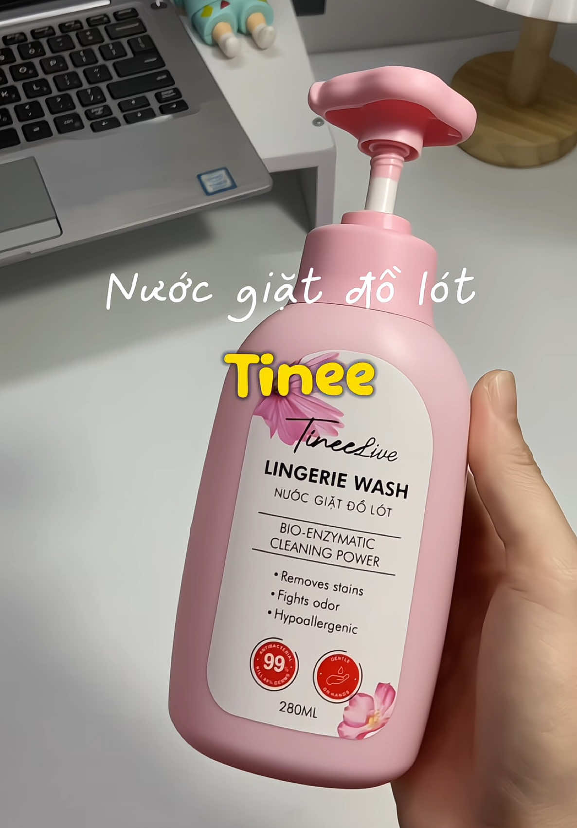 Nước giặt đồ lót chuyên dụng Tinee #tinee #nuocgiatdochip #xh 