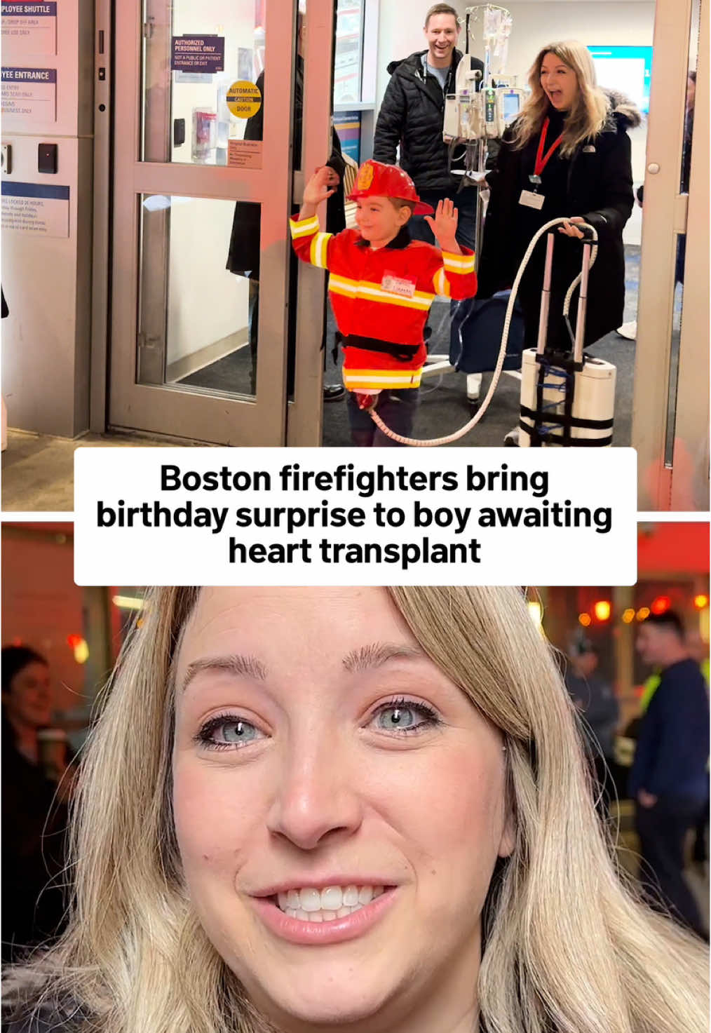 A Connecticut boy at Boston Children's Hospital waiting for a heart transplant turned 5 Thursday, and a group of firefighters made it a special day. More in the link in bio.  #nbc10boston #boston #massachusetts #firefighter #connecticut #firstresponders #goodnews #news #video #fyp @nbcconnecticut 