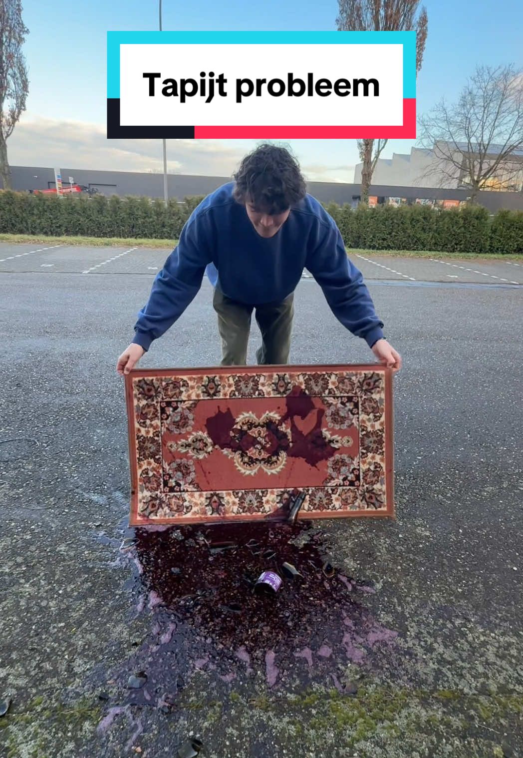 Krijg ik deze vlek uit mijn oud tapijt? 😭 #experiment 