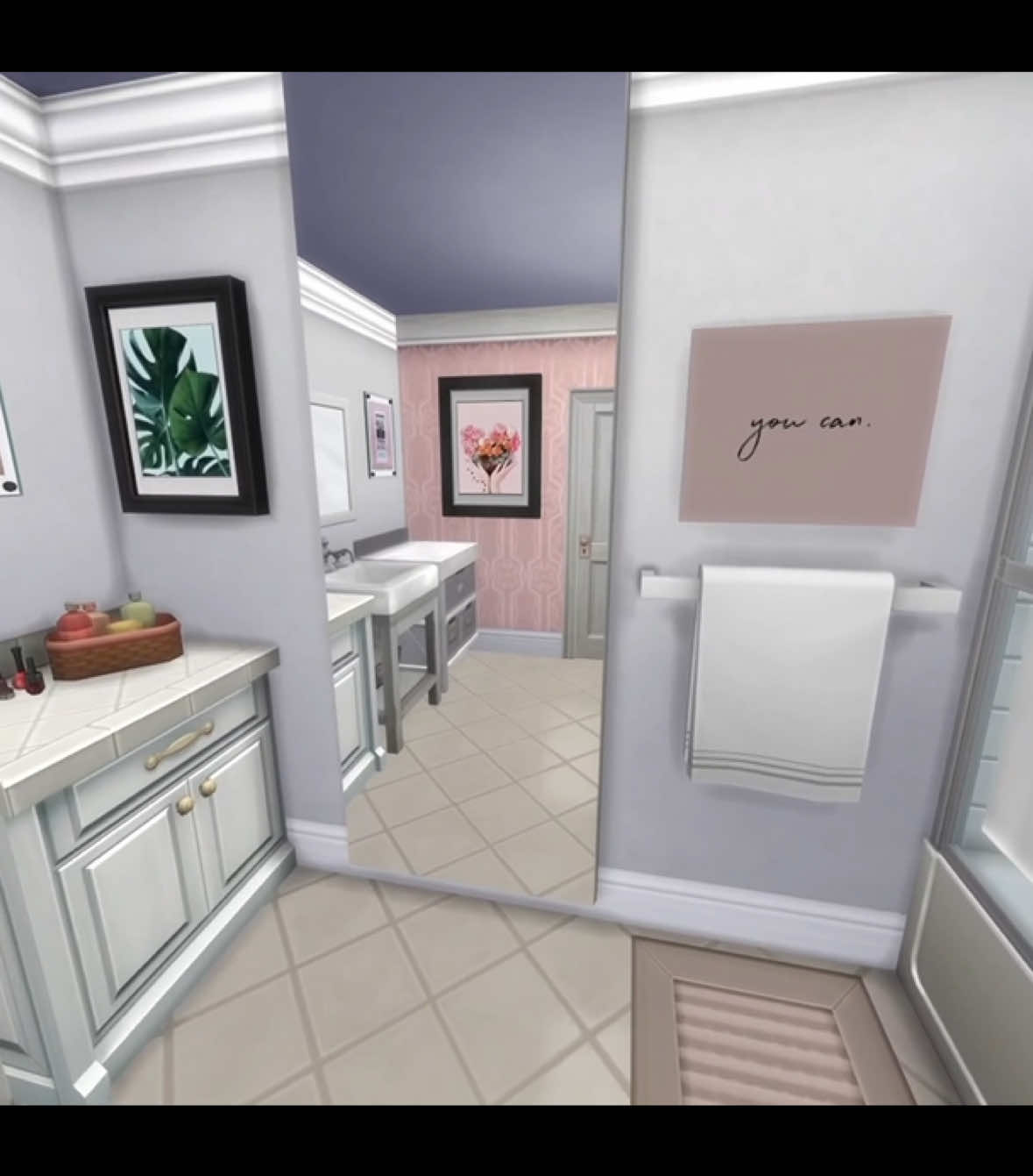 I need my bathroom modeled after this STAT  #fyp #sims #sims4 #sism4mods #creatorsearchinsights #sims4build #simstok #simsselves #foryoupage 