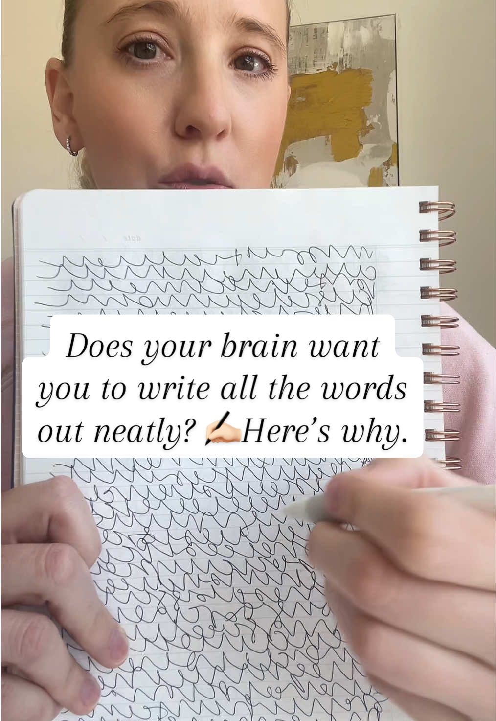 Replying to @Wild1Momma ☺️ If you have been doing something one way for a long time/forever (like only writing words out fully when journaling), our bodies find it want to tell us that writing illegibly and scribbly is not ok because it thinks it’s keeping us safe. 💫Having pushback from your brain is completely normal! Especially when we are rewiring pathways that are going to improve ourselves… you just need to keep returning to the habit. ✍🏻Let me know if you have any other questions about my illegible brain dump journaling method! #r#rewiringyourbrainr#rewiringyournervoussystemr#rewiringyourthoughtsj#journalingideasj#journalnotebookj#journalinganxietyrefliefj#journalpageideasj#journalingforbeginnersj#journalingforhealingj#journalingformentalhealthj#journalingformanifestationm#manifestationjournalingtechniqueh#howtojournalforbeginnersh#howtojournalformentalhealthh#howtojournaldailyh#howtojournalyourthoughtsh#howtojournalwithadhdi#illegiblehandwritingjournalingb#braindumpjournalingillegiblehowtoi#illegiblehandwritingjournaln#nervoussystemjournalingh#howtohealnervoussystemj#journalingnervoussystemj#journalingforhealingnervoussystemd#dumpjournalingideasj#journalingbutcantwriteasfastasmybrainb#braindumpjournalillegiblei#illegiblehandwritingjournalj#journalingforhealingb#braindumpingmethodb#braindumpjournalb#braindumpideasb#braindumpnotebookthoughtdumpjournal 