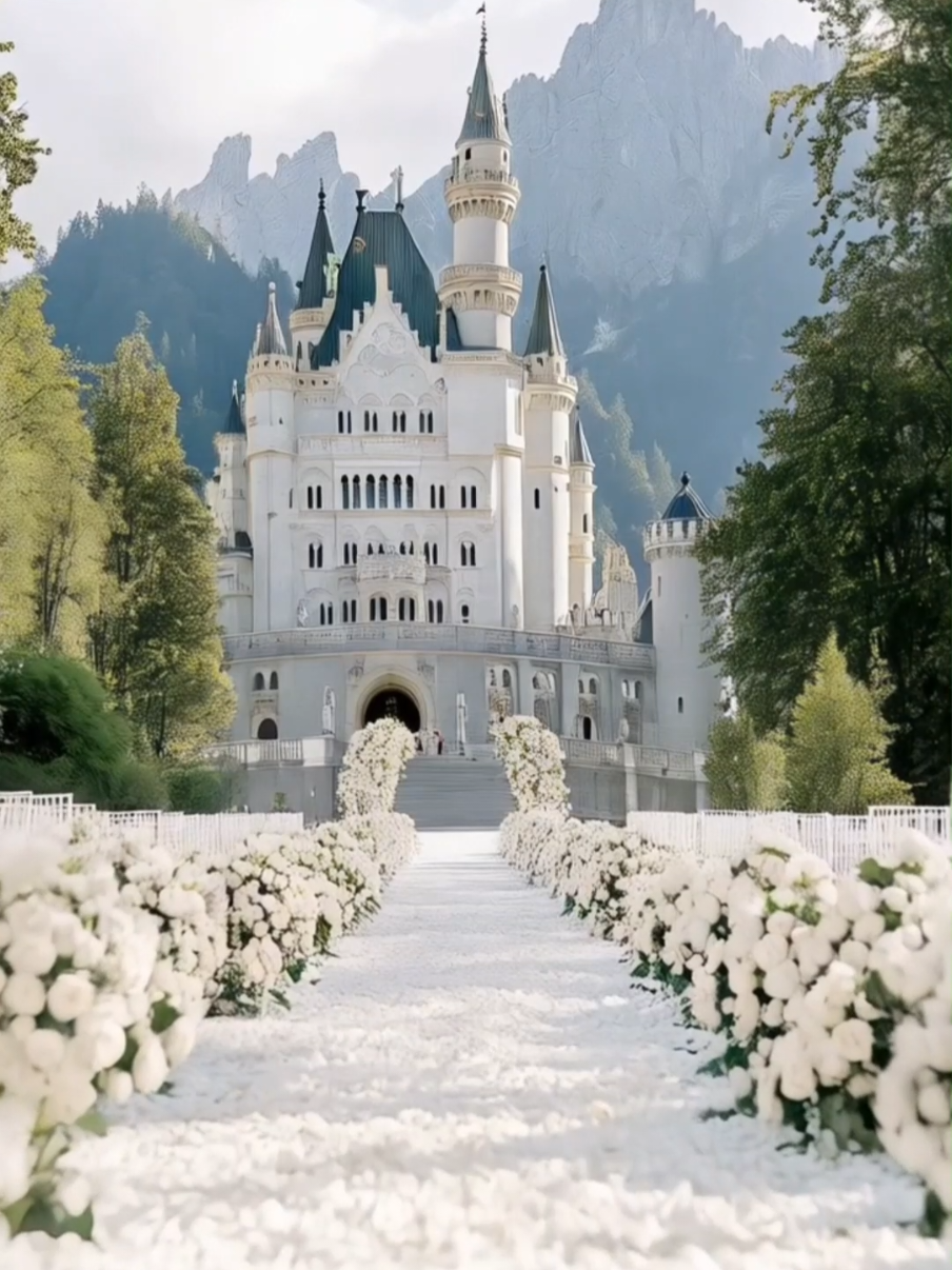 A Fairytale Spring: The Castle of Endless White Roses 🏰 #relaxingvideos #relaxing #SpringMagic #FairytaleCastle #WhiteRoses #RomanticSpring