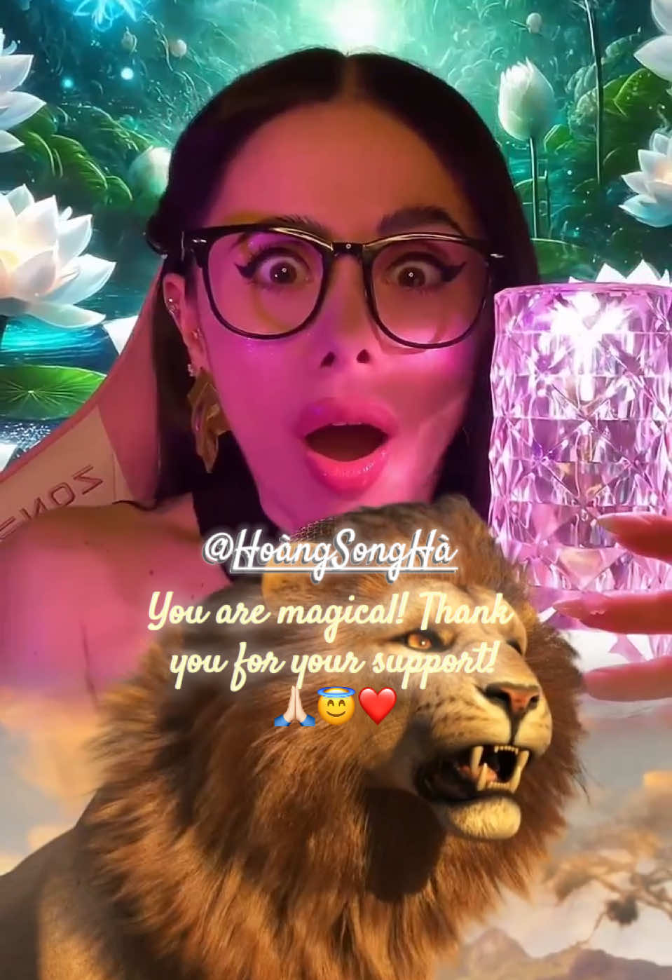 Dear, thank you for the lion and many other wonderful gifts! I am incredibly pleased with your support! @Hoàng Song Hà ❤️❤️❤️ 