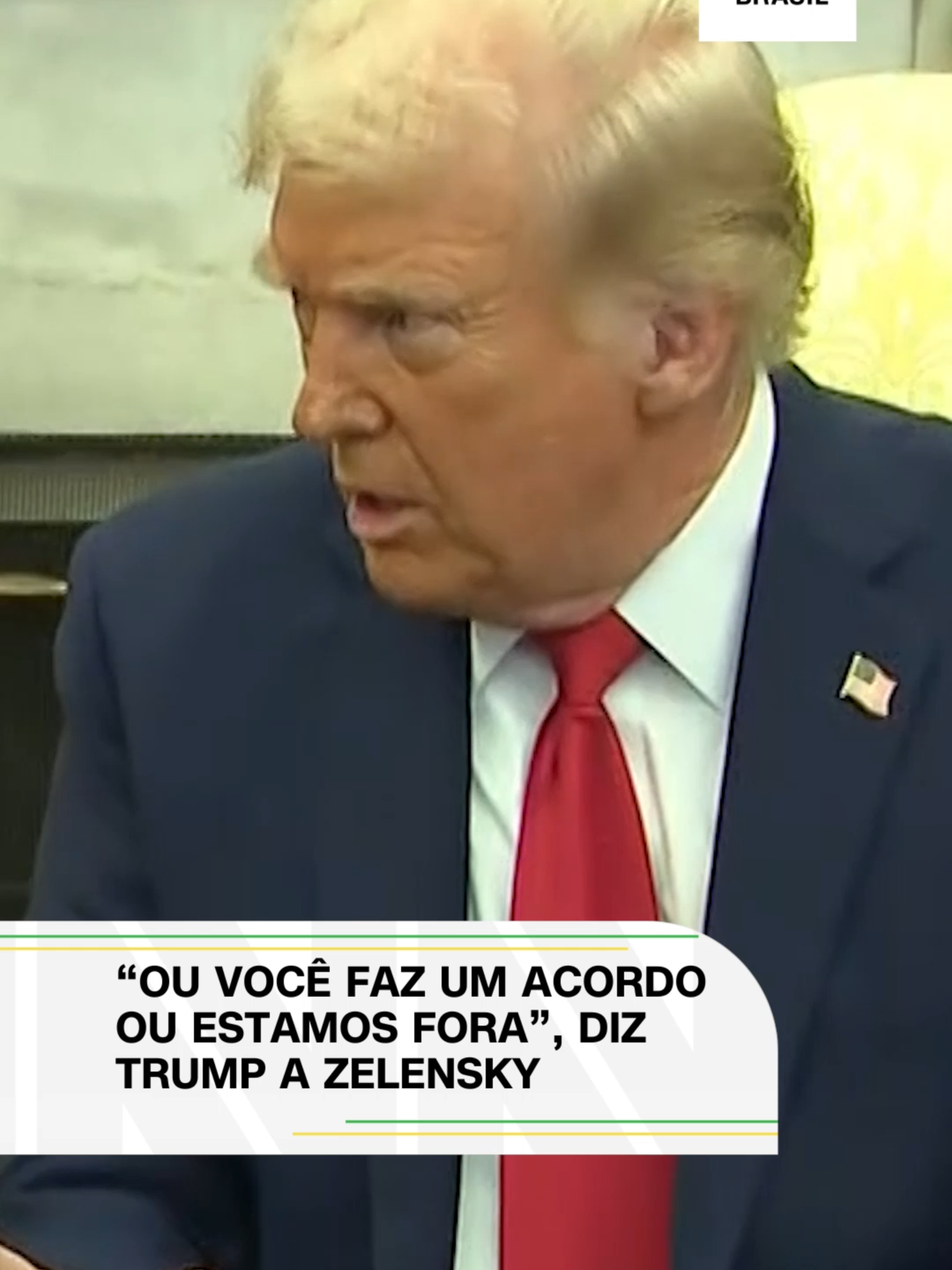 REUNIÃO MARCADA POR CLIMA TENSO  O presidente dos Estados Unidos, Donald Trump, deu um ultimato ao presidente da Ucrânia, Volodymyr Zelensky, durante o encontro entre os dois líderes no Salão Oval, nesta sexta-feira (28).  “Ou você faz um acordo ou estamos fora”, afirmou Trump a Zelensky. A coletiva de imprensa dos dois presidentes foi marcada por um clima tenso, com trocas de acusações e muitas interrupções dos dois lados.  #CNNPolítica #CNNBrasil #CNNAoVivo #EUA #Trump #Zelensky #Ucrânia 