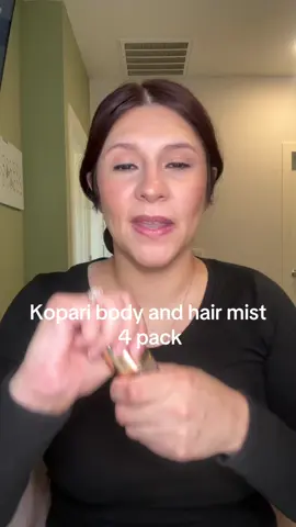 Loving the Capri paradise body mist I love that this one comes in a four pack so I could try all of them and even layer them .##kopari##koparibodymist##kopariparadisescents##bodyandhairmist##bodyandhairspray##hairmist##hairperfume