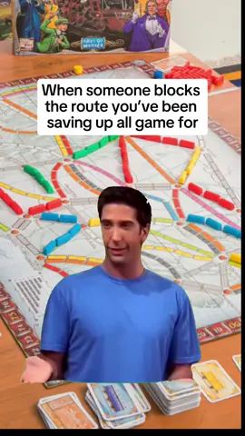 “IM FINE” - Me whenever does one move to even slightly inconvenience my game plans #boardgames #tickettoride 