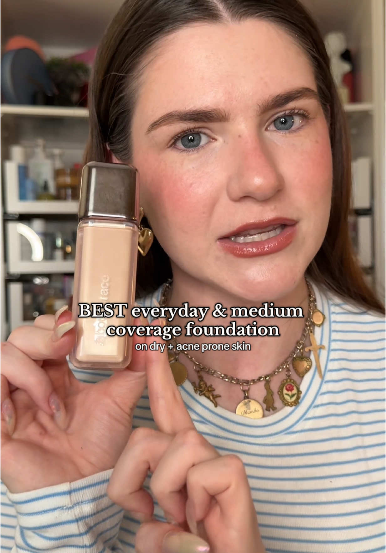 Have you guys tried about face foundation before👀?? VC: @shoshbabe  truly out of all foundations that are medium coverage, that have a natural finish, works really well for sensitive/acne prone skin and will give you so many compliments on your skin/makeup. It’s 100% gonna be the @about-face beauty foundation!👏✨ #dryacneproneskin #acneproneskin #makeupreview #foundation #mediumcoverage #dryskin #hyperpigmentation #fairskinmakeup  #affordablemakeup #aboutfacebeauty #viralmakeup 