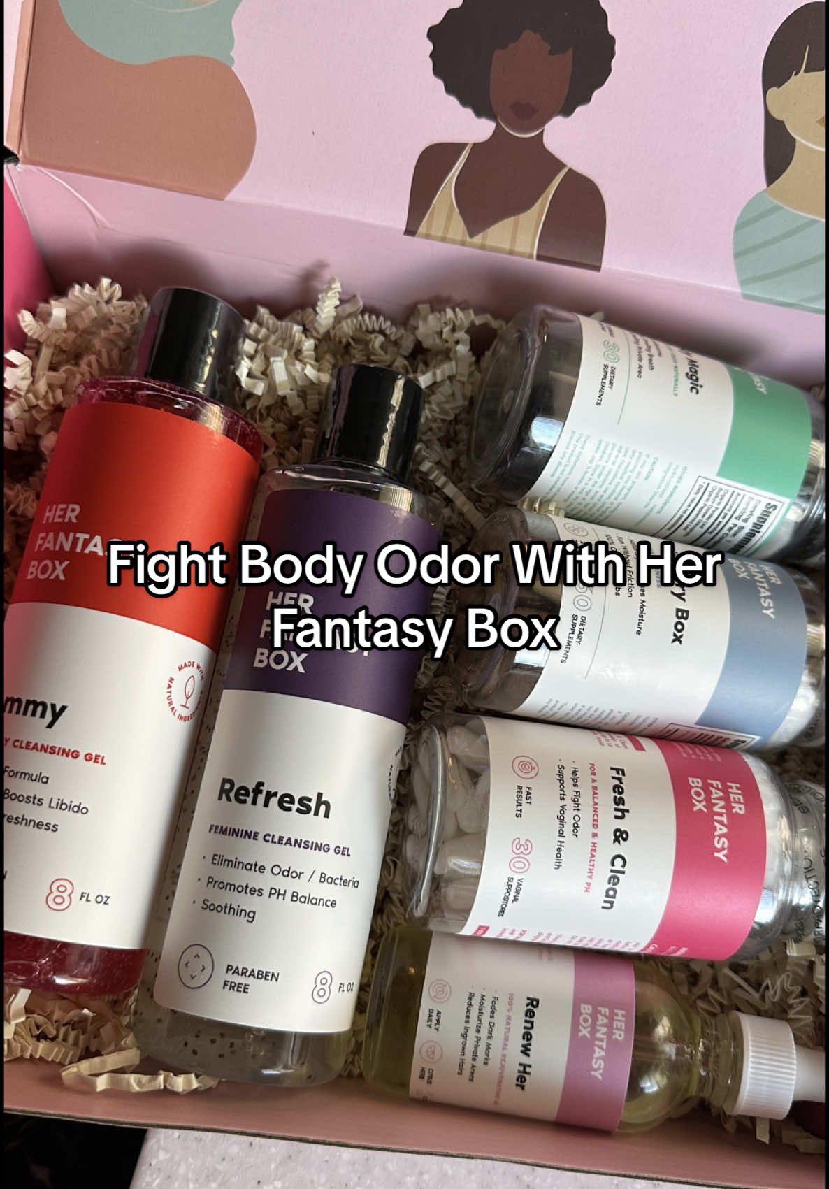 If you are into natural feminine hygiene products, smelling good and maintaining your feminine health @Her Fantasy Box is the go to. I love that the cleanser is consistent! I’ve been using this cleanser since I was pregnant and it hasn’t changed up. As a sensitive girlie I’m telling you it’s good. Not one issue. I’m excited to try the supplements 🫢🫢 and the body wash.  #feminineenergy #femininehealth #femininehygieneproducts #naturalhygiene #herfantasybox #bodyodor #bodyodor #hygienetips 