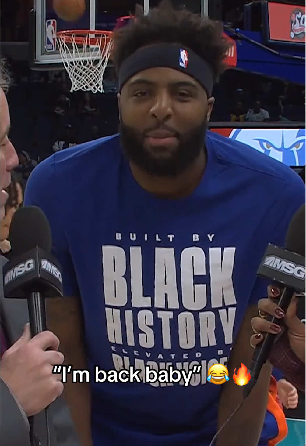 Mitchell Robinson excited to be back on the court 🙌 #NBA #basketball #mitchellrobinson #knicks #nyknicks #fyp 