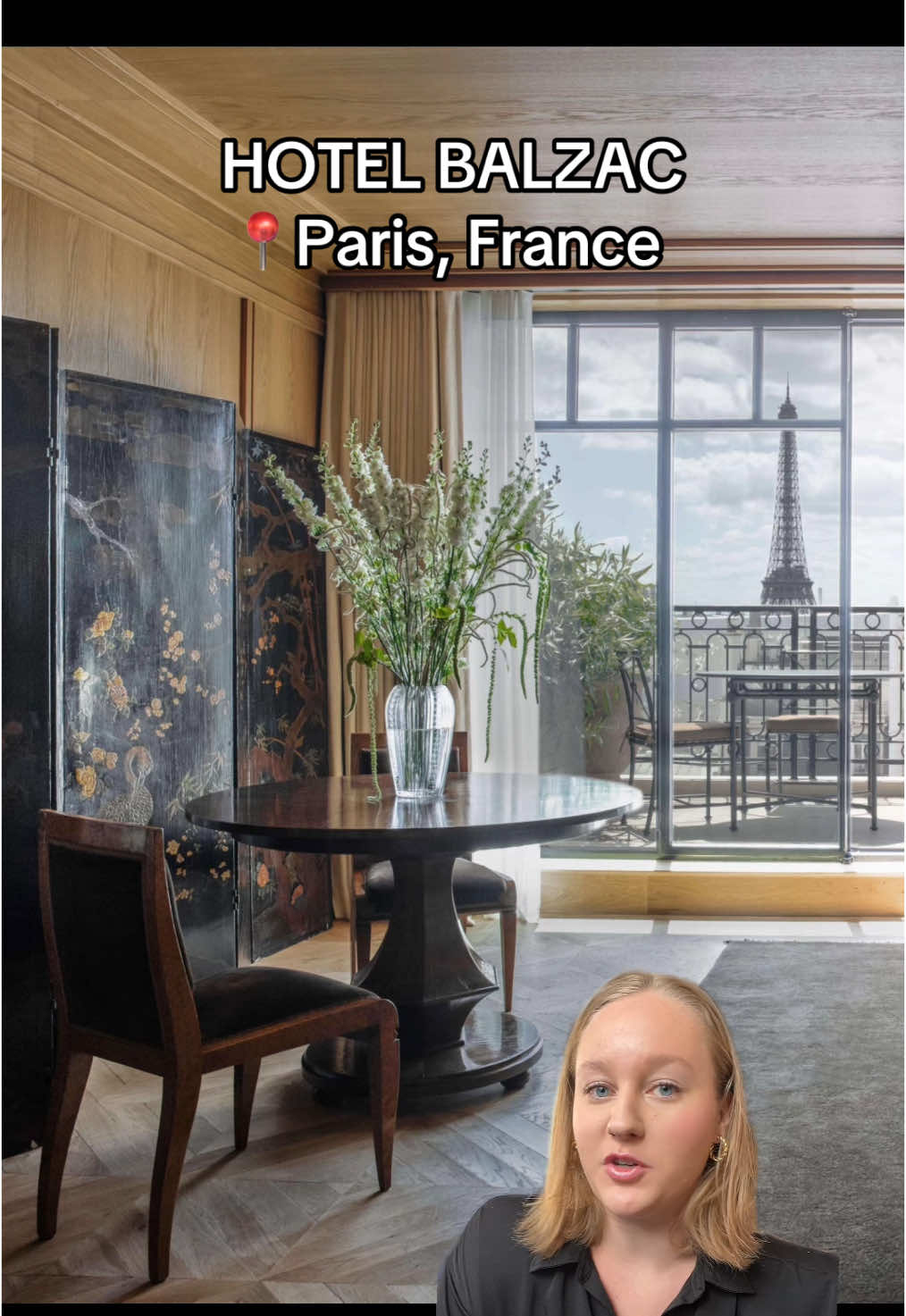 This Paris boutique hotel with incredible Eiffel Tower views is SO stunning - and freshly reopened last summer after a major renovation. Stay in one of their 58 suites and enjoy a secret door connecting you to 3-Michelin-starred Pierre Gagnaire next door ;)  #luxurytravel #luxuryhotel #travelinspo #boutiquehotel #france #paris #paristravel 
