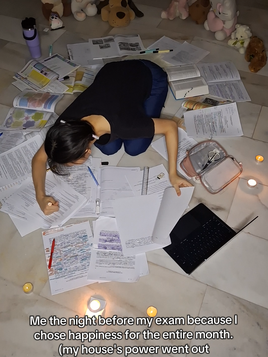 Burning the midnight oil (literally) #studytok #study #student #studentlife #funny #relatable #exam #revision #fyp #foryou 