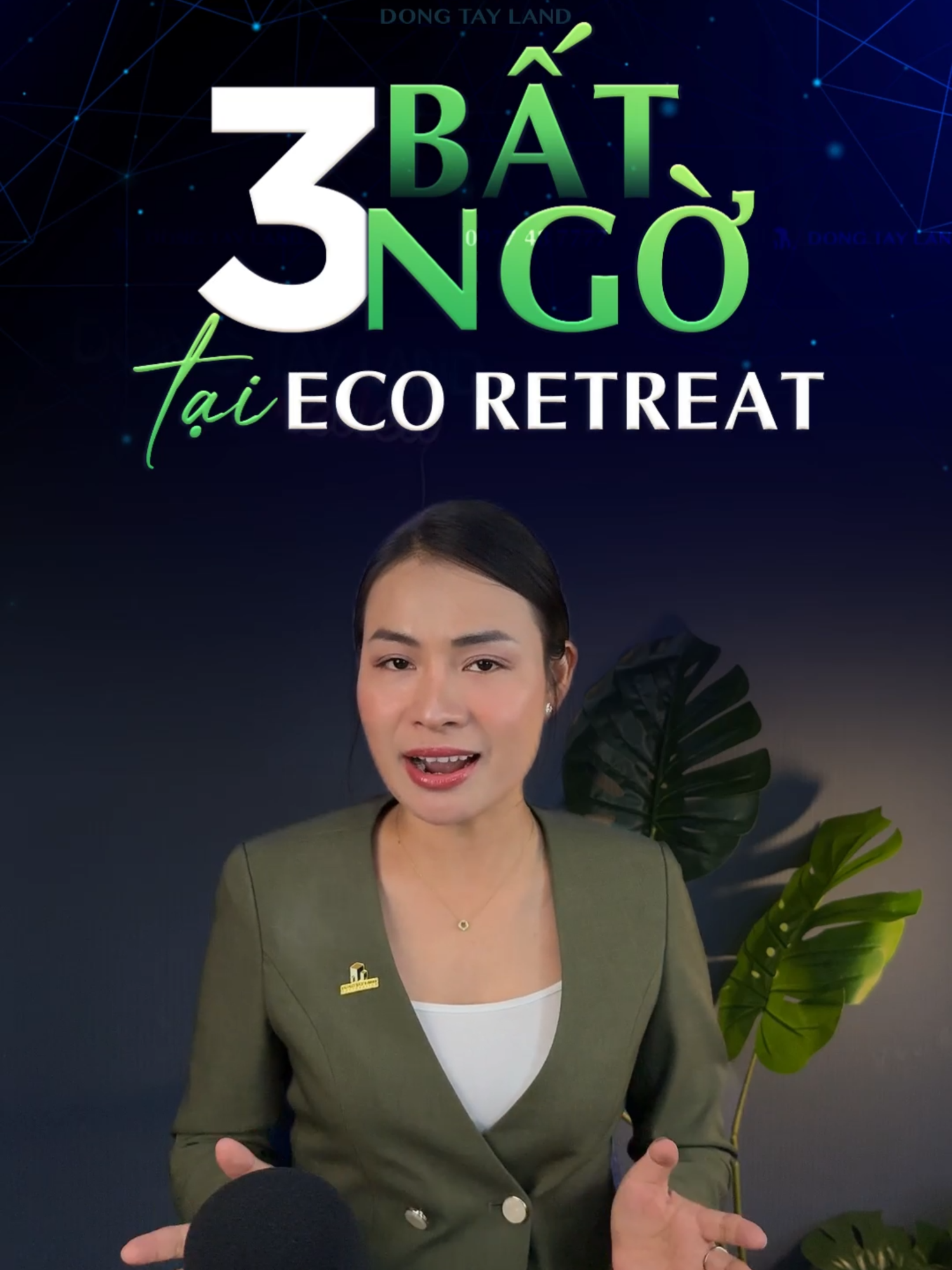 3 điều đặc biệt nhất về “rừng retreat” lần đầu tiên xuất hiện tại Việt Nam - Eco Retreat:  🌳 Đô thị “khủng” nhất của Ecopark tại miền Nam - quy mô lên đến 220 ha, độc tôn tại cửa ngõ Tây nam TP HC 🏡 Sản phẩm khác biệt nhất - Nhà trong rừng, nhà nghỉ dưỡng giữa 4 triệu cây hoa, 8 tầng thực vật và 20 khu vườn retreat  🌳 Diện tích cảnh quan lớn nhất - Tiện ích đẳng cấp nhất dành cho mọi thế hệ.  Quý Anh/Chị quan tâm dự án Eco Retreat nhấn [GỬI TIN NHẮN] để Đông Tây Land tư vấn chi tiết cho mình nhé!