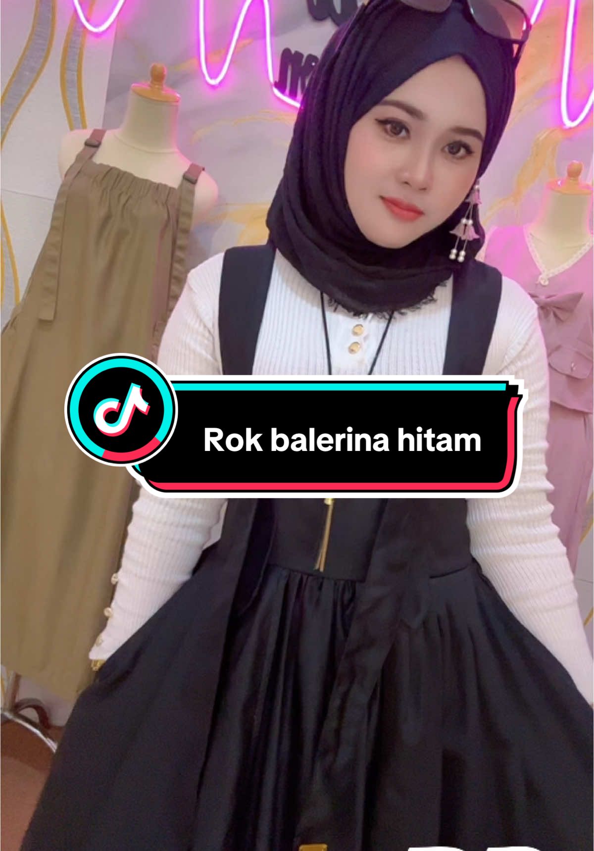 Balerina hitam#gamismurah #overall #dress 