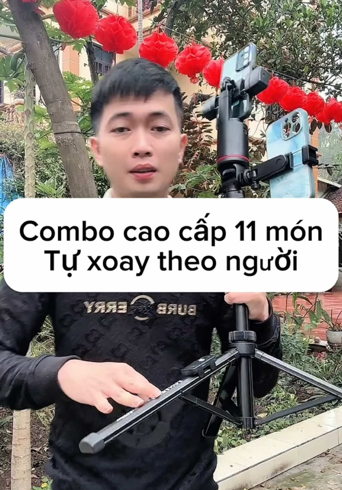 Combo cao cấp 11 món tự động xoay 360 chân hợp kim nhôm#chuanmylinh #combocaocap11mon #chanquay360 #gimbalq02 #q02 #gayxoay360 
