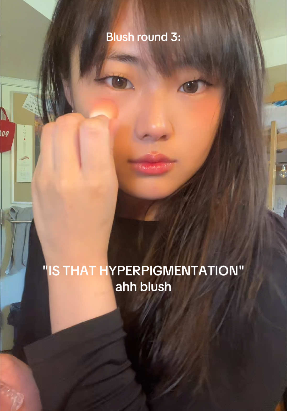 I KNOW IT LOOKS A LITTLE CRAZY OK🥸🥸 #hyperpigmentation #canmake #milkmakeup #blush #blushblindness #ucla #la #trend #audio #kensroom #fypシ #おすすめ 