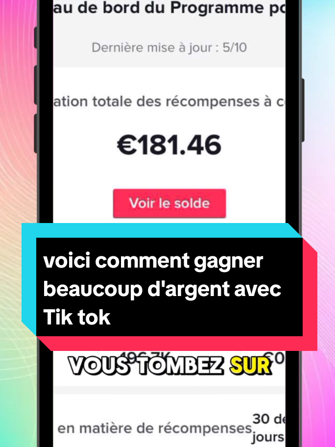 voici comment gagner beaucoup d'argent avec Tik tok  #abonnement #monetisation #tik_tok #gagnerdelargent #france #astuce #pro #tips #france🇫🇷 #tiktokfrance🇨🇵 