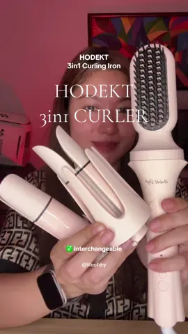 Interchangeable Automatic Hair Curler + Straightener from HODEKT 3 in 1 ✨ 32mm + 40mm + Comb Straightener @hodekt_ph_official  #musthaves #haircurler #hodekt #straightener #travelph #TikTokShopStyleItGirl  