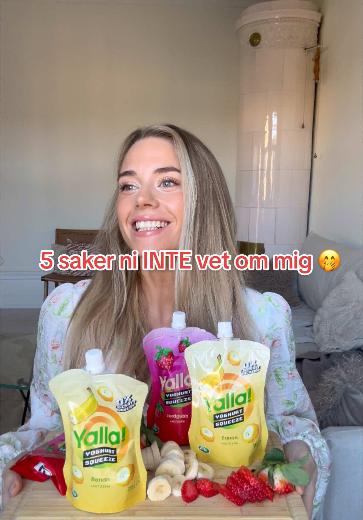 Reklam för Yalla! - 5 saker ni inte visste om mig + en easy squeezy nyhet från Yalla! Yoghurt Squeeze - sååå god och smidig att ta med överallt!😋🍓🍌 Betalt samarbete med Arla Foods 