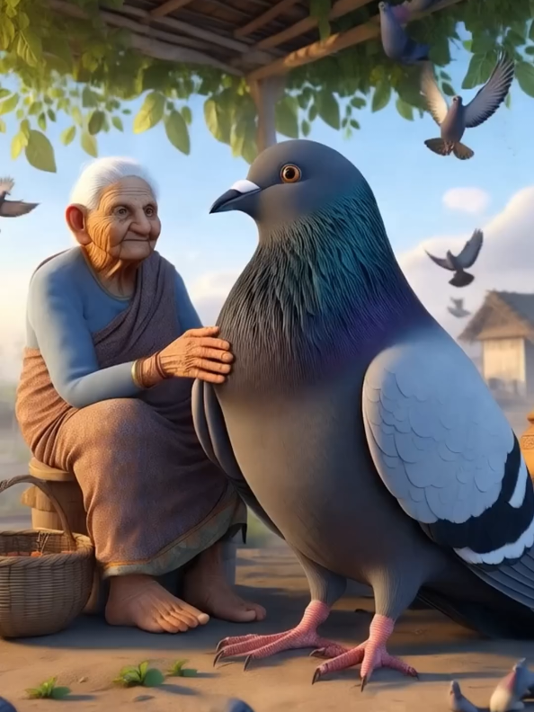 beautiful story of grandmother which have big pigeon #funnyvideos😂 #story #foryoupageofficial #trendingvideo #trendingvideo #viral_video #comedyvideo #kidstiktok #kidyworld #hearttouching #cartoon #piegon #hen 