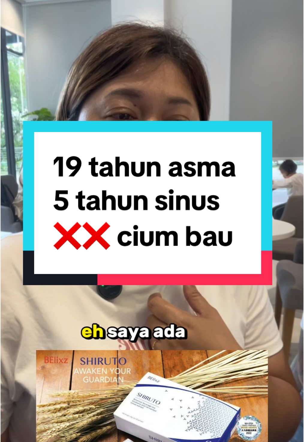 Sila hubungi Seng Yee 0198760188 📱 Sebelum Shiruto , 19 tahun #asma, kena pakai #Inhaler setiap hari, 5 tahun #sinus tidak dapat cium bau. Lepas 3 tahun sudah back to normal #beinternational  #shiruto #sensitive #kronik #immunesystem  #ipoh  #perak #sarawak  #penang #brunei  #kuching #melaka  #singapore #malaysia #indonesia 