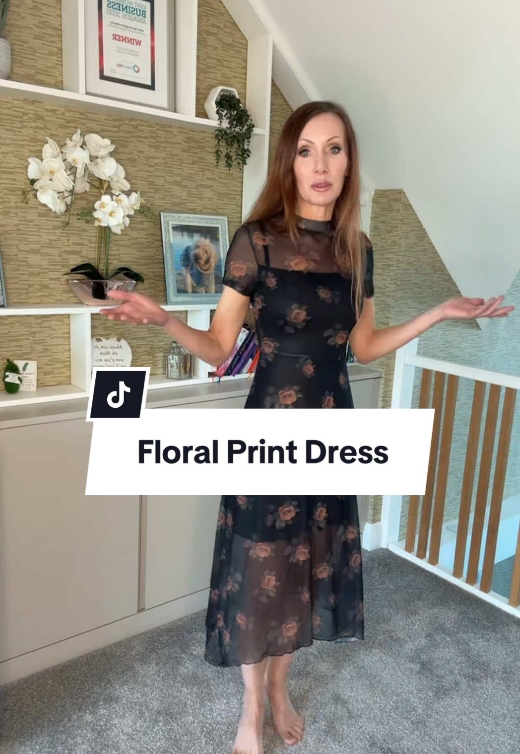 How stunning is this dress? There’s other colours available and it’s such a good price too! #floraldress #summerdress #tiktokmademebuyit #dealdrops #marchdeals #meshdress #floralprintdress 