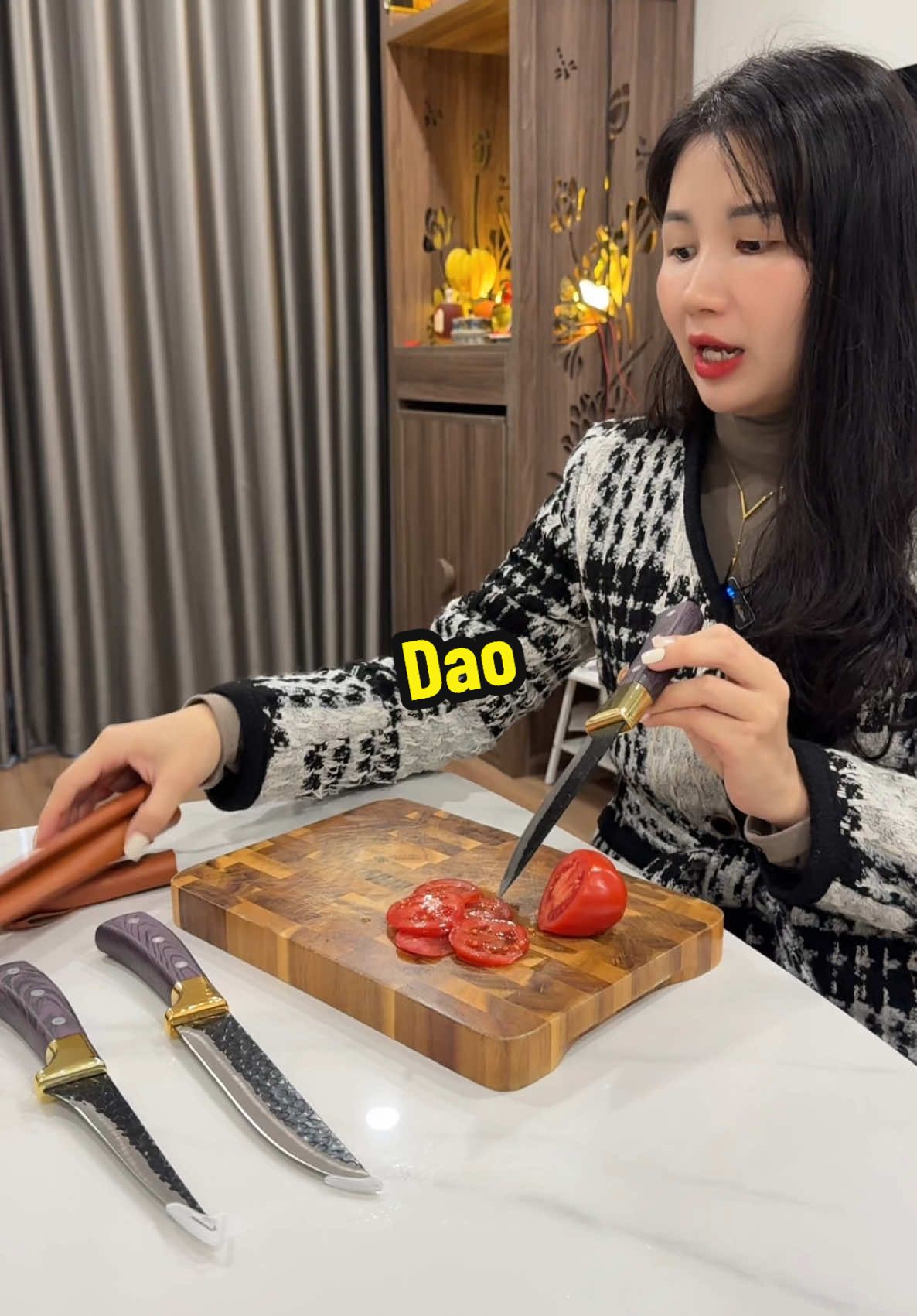 Bộ 3 Dao Tím Làm Bếp Lưỡi Thép chất lượng cao không gỉ #dao #daoluoithep 