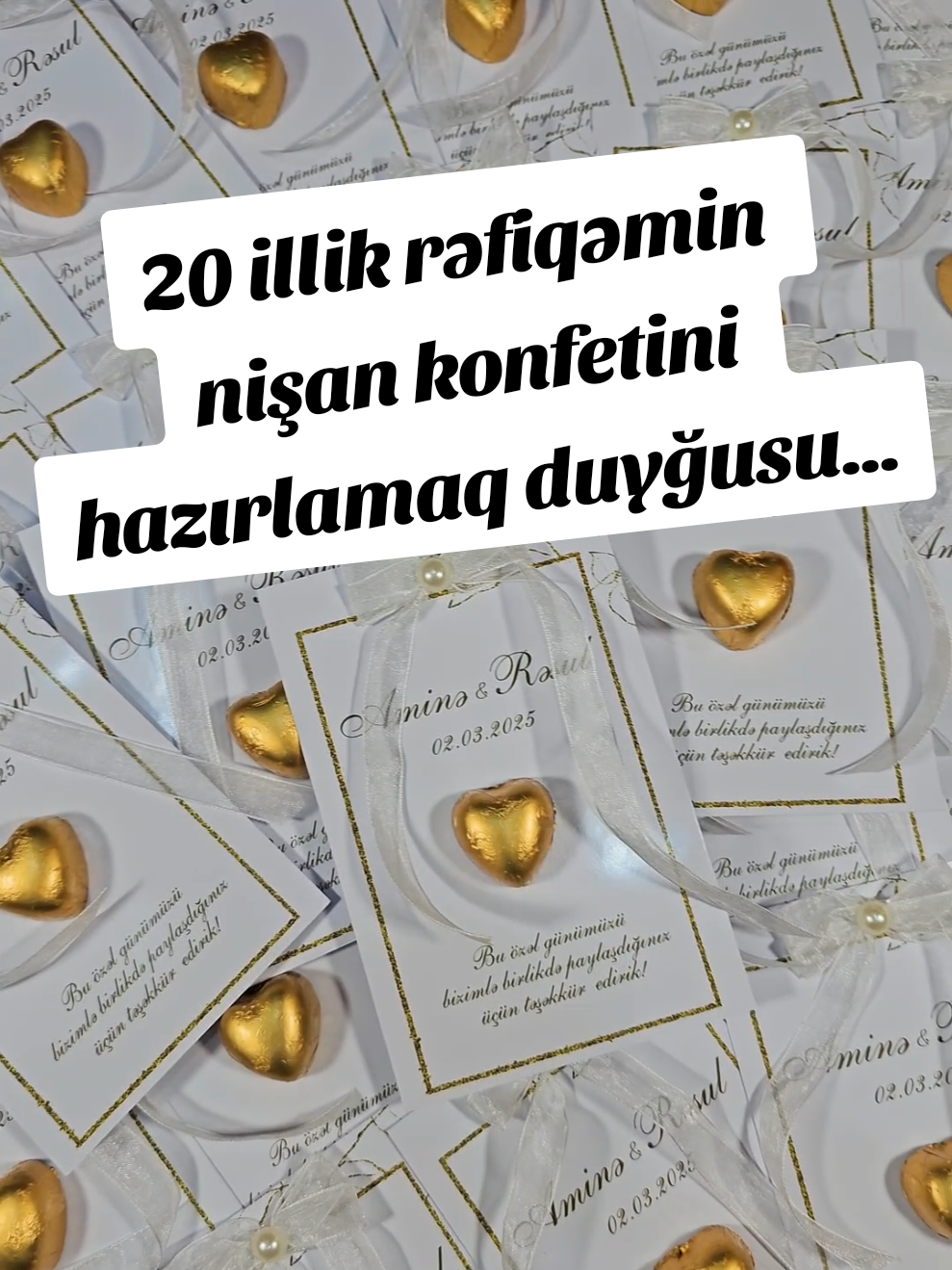 Uşaqlığımız bir keçən rəfiqəm artıq evlənir və nişan konfetini mənə həvalə etdi. 🥰 #engagementday #paylamakonfet #paylamaşokoladlar #paylamakonfetler #nişankonfeti #nişanşokoladlari #nişanşokoladları 